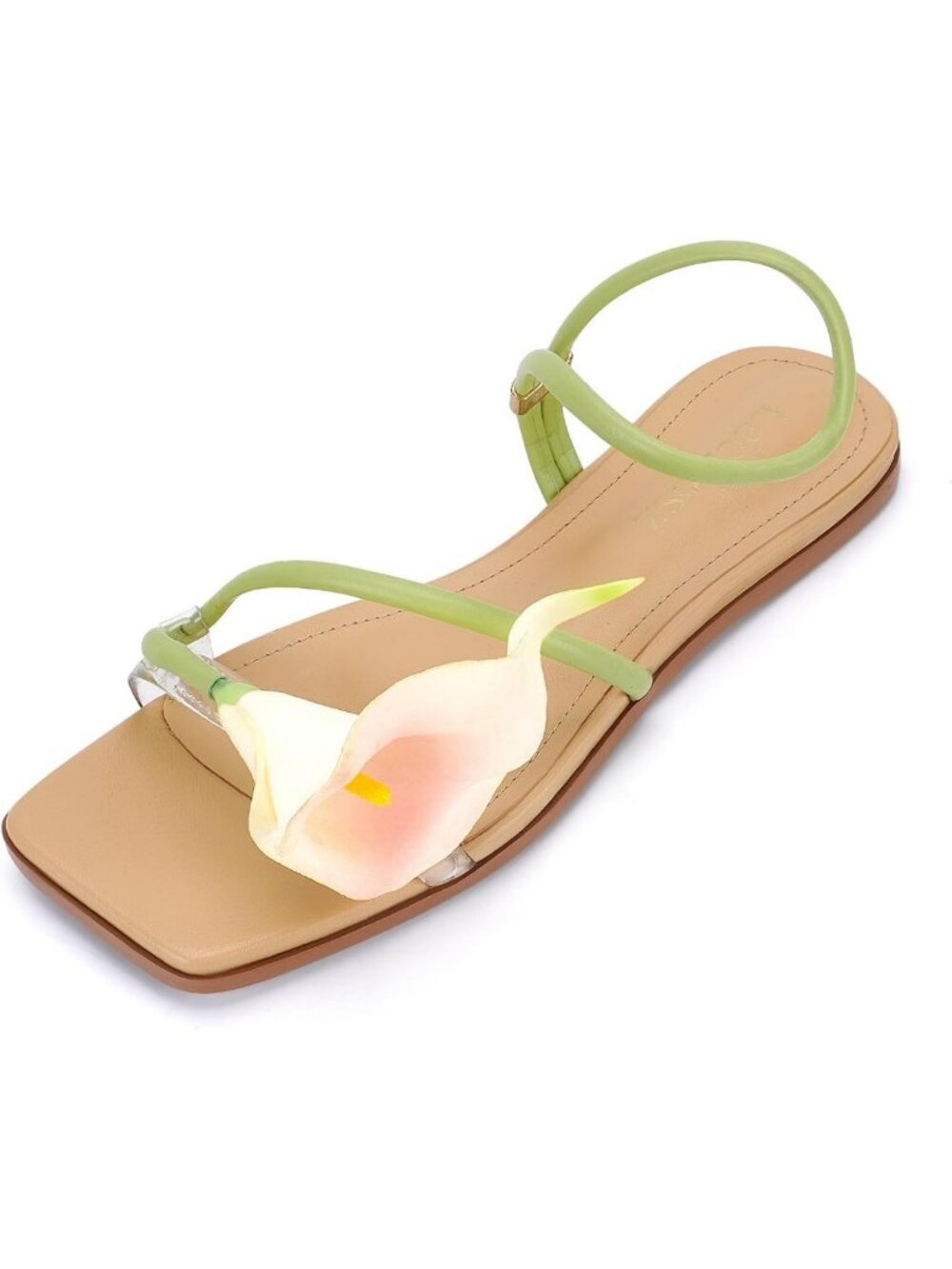 Stylish Flower Flat Sandals for Women - Comfortable Calla Lily Design, Summer